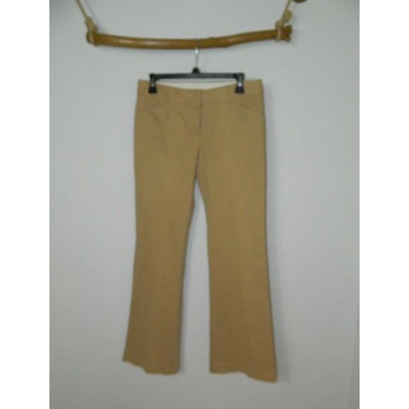 Theory Pants Tan Khaki Chino Wide Leg Cotton Size 4 - Picture 3 of 11